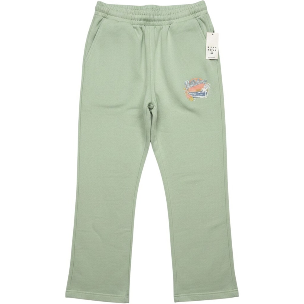 Billabong Wave Runner Flare Sweatpants Mint Green Fleece Womens Small NEW